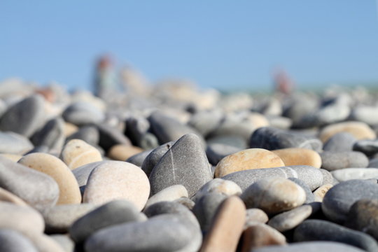 abstract beach background with pebbles