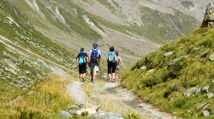 Obraz premium randonneurs...circuit alpin