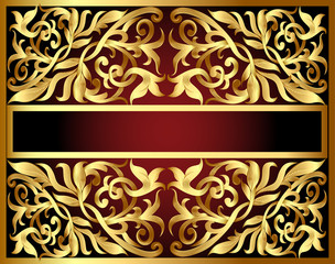background with gold pattern and revenge for text
