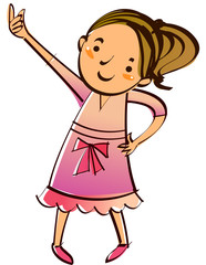 close-up of girl standing