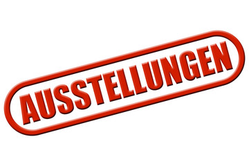 Fototapeta premium Stempel rot rel AUSSTELLUNGEN