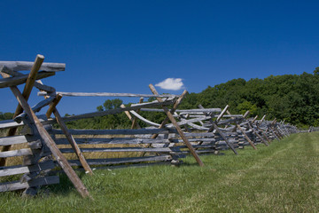 Split Rail Fence Near Forest