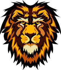 Fototapeta premium Lion Head Graphic Mascot Logo
