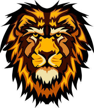 Lion Head Graphic Mascot Logo