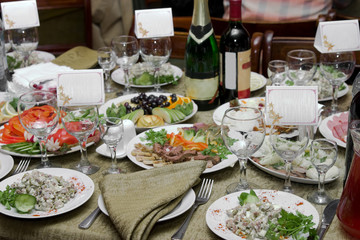 The served table