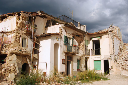 The rubble of the earthquake in Abruzzo (Italy)