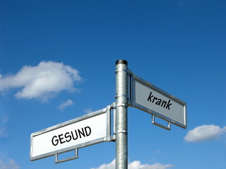 Obraz premium Gesund oder Krank
