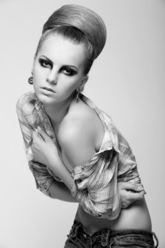 black and white photography from portfolio professional model
