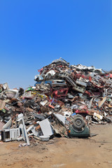 Heap of metal for recycling