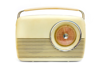 Retro radio over white
