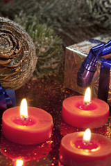 décor de bougies de Noël