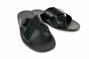 Beach shoes isolated on the white background