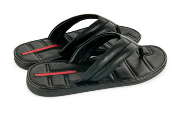 Beach shoes isolated on the white background