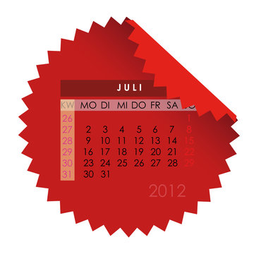 Monatskalender Juli 2012