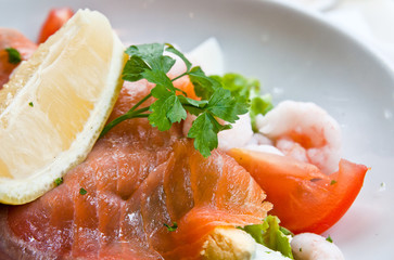 Fresh salmon salad