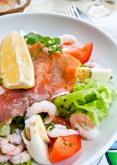 Fresh salmon salad