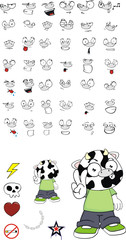 cow kid cartoon set6