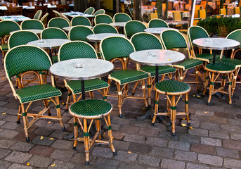 Street view of a Cafe terrace