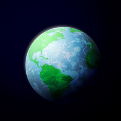 Fototapeta na wymiar The Planet Earth from Space