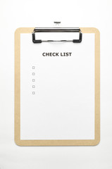 クリップボード木　チェックリスト