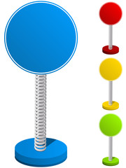 Set of Colorful Text Box on Metal Spring