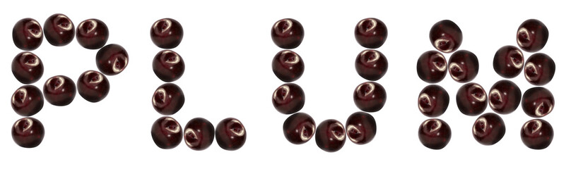 plum,alphabet