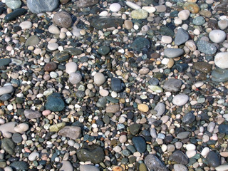Sea pebbles.
