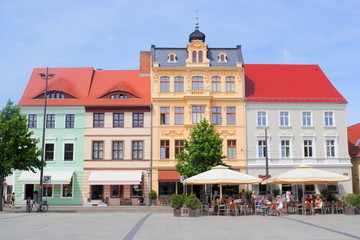 Cottbus, Sanierte Häuser in der Altstadt