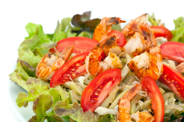 Salade composée aux crevettes
