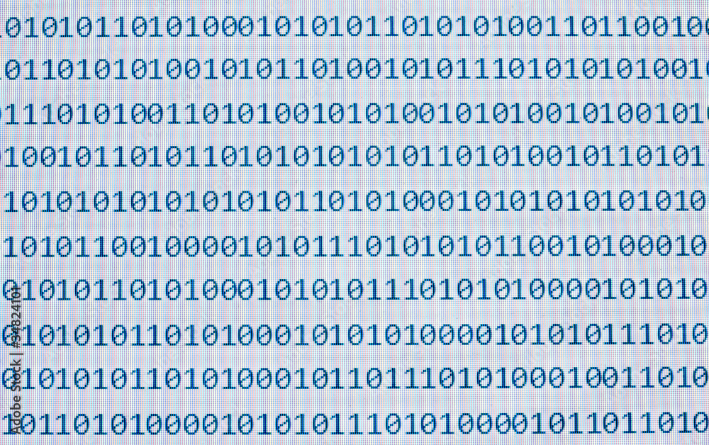 Fototapete binary numbers moder communication computer