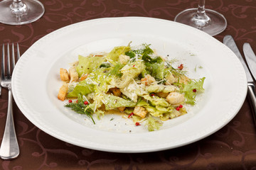 vegetable salad with croutons