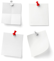 push pin and note paper office business