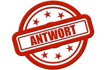 Sternen Stempel rot rel ANTWORT