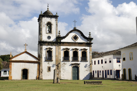 Typical church in Paraty. Brazil