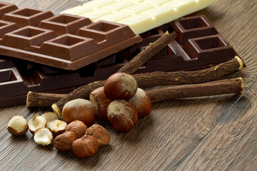 chocolate with ingredients
