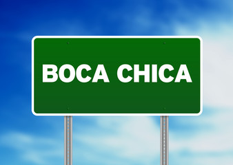 Green Road Sign - Boca Chica, Dominican Republic