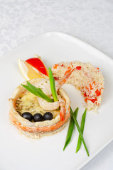fish with rice and vegetables