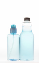 Two  bottles with facilities on the care of body