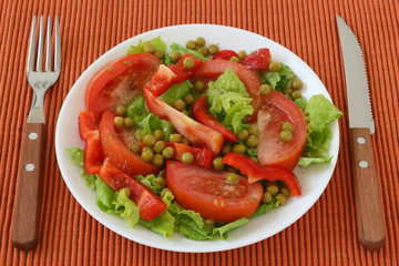 Salad with pea
