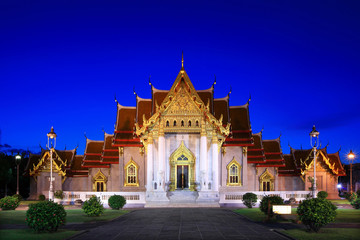 Naklejka premium Marmurowa Świątynia Bangkok Tajlandia