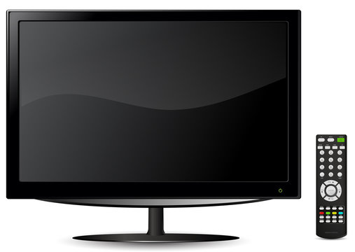 LCD TV with remote control
