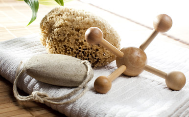 ustensile de massage éponge naturelle