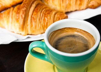 coffee and croissants