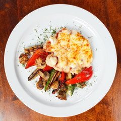 Schnitzel with vegetables