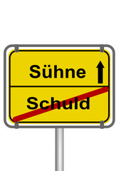 Schild Sühne