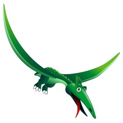 Dinosauro Pterodattilo Cartoon-Pterodactyl Dinosaur-Vector