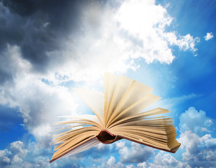 open book and sky