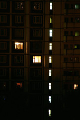 Night town in summer time