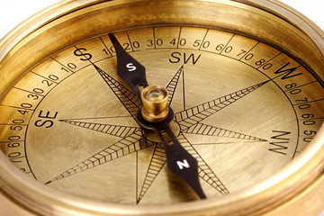 Close up of directional compass © snowwhiteimages
