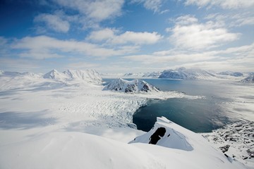 Typical Arctic winter landscape